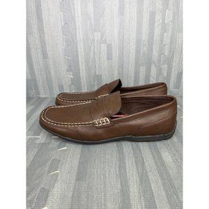 Tommy Hilfiger Leather Loafers Mens Brown Size 10/43